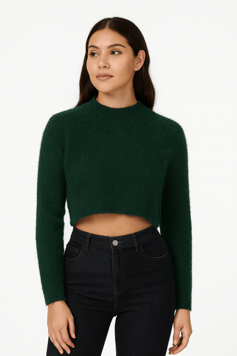 Hailys Women's Dark Green Long Sleeve Blouse |Hailys In Lebanon