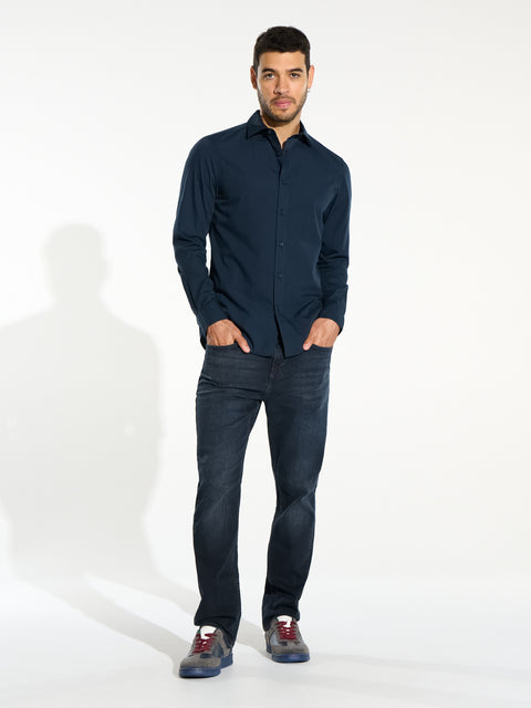 Sinsay Men's Steel Blue Regular-Fit Jeans With Four Pocket | Sinsay In Lebanon