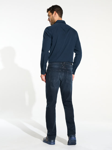 Sinsay Men's Steel Blue Regular-Fit Jeans With Four Pocket | Sinsay In Lebanon