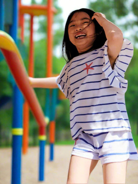 Sinsay Girl's White Striped T-shirt |Sinsay In Lebanon
