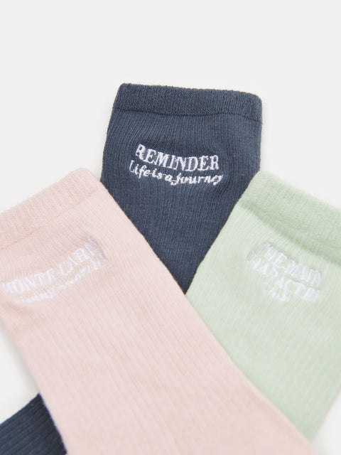 Sinsay Women's Pink/Mint Green/Navy 3 pack Socks| Sinsay in Lebanon