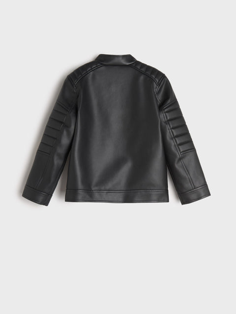 Sinsay Boy's Black Imitation Leather Jacket | Sinsay In Lebanon