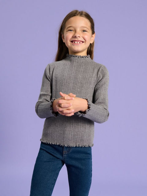 Sinsay Girl's Dark Gray Turtleneck Sweater | Sinsay In Lebanon