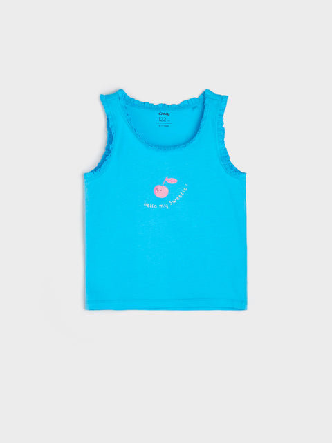 Sinsay Girl's Blue Cami Blouse With Print | Sinsay In Lebanon