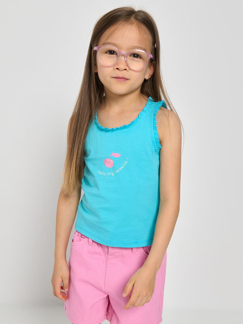 Sinsay Girl's Blue Cami Blouse With Print | Sinsay In Lebanon