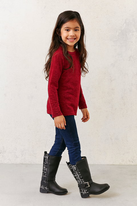 Kiabi Girl's Black Boots | Kiabi In Lebanon