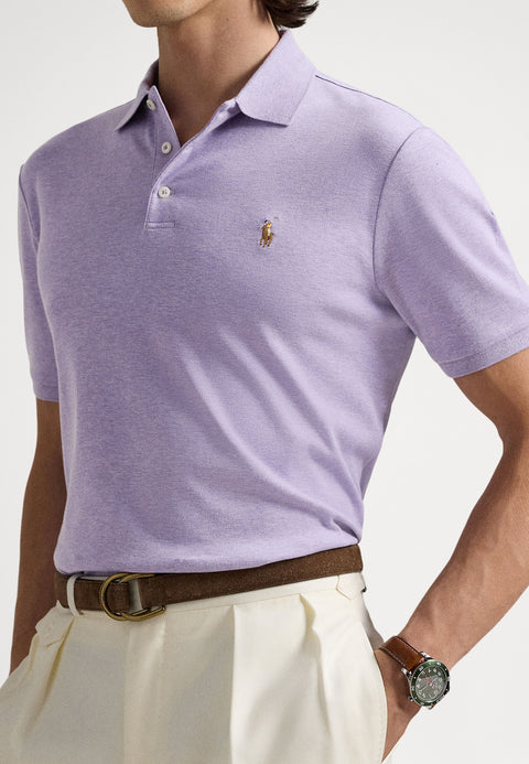 Polo Ralph Lauren Men's Purple Heather Custom Slim Fit Soft Cotton Polo T-Shirt | Polo Ralph Lauren In Lebanon