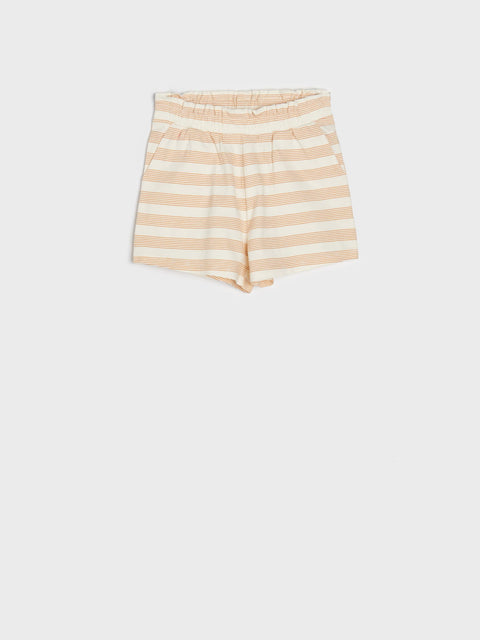 Striped shorts on a white background