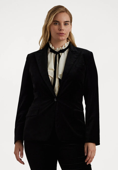 Lauren Ralph Lauren Women's Black Stretch Velvet Blazer | Lauren Ralph Lauren In Lebanon