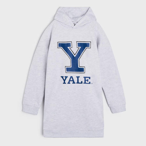 Gray dress dress with 'YALE' logo on a white background