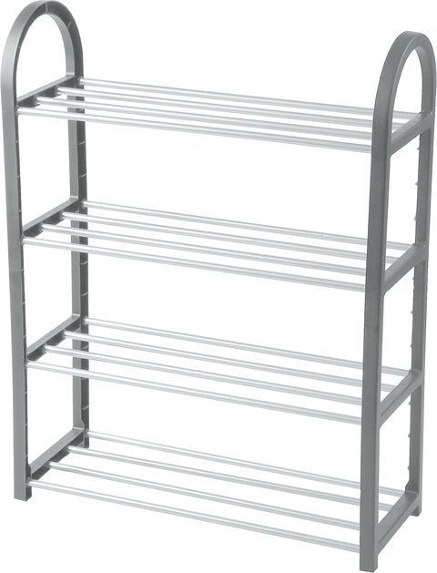 Urban Living Silver Shoe Rack 4 Shelves | Urban Living In Lebanon