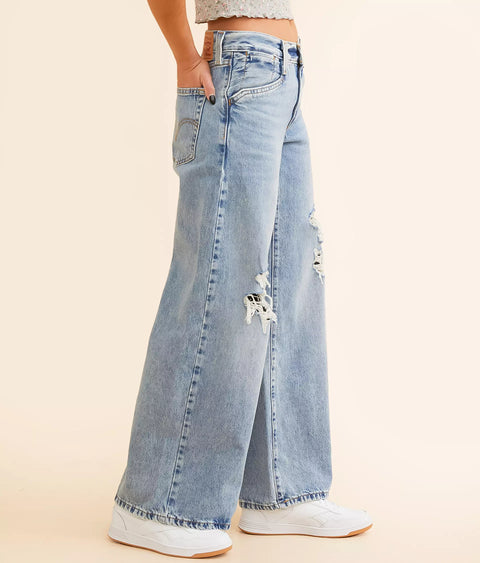 Levi's Women's Light Blue Baggy Wide Leg Jeans | Levi's In Lebanon