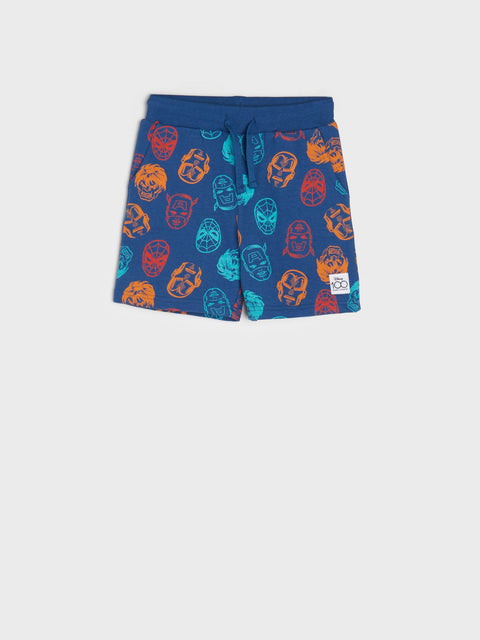 Sinsay Boy's Dark Blue Printed Elastic Waistband Shorts | Sinsay In Lebanon