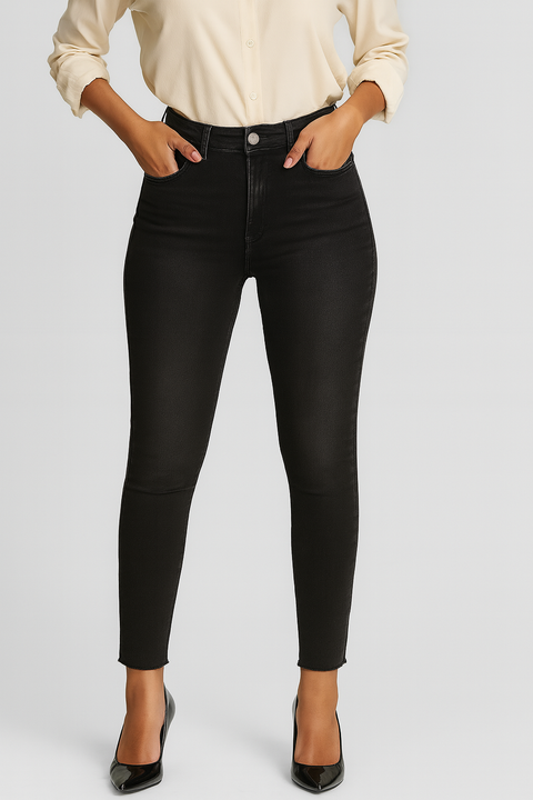 Forever 21 Women's Black Mom High Rise Tapered Leg Jeans | Forever 21 In Lebanon