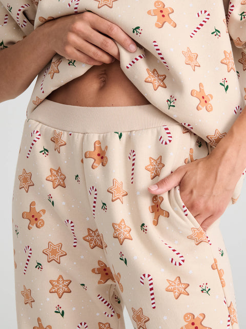 Sinsay Women's Beige Printed Christmas Sweatpant | Sinsay In Lebanon