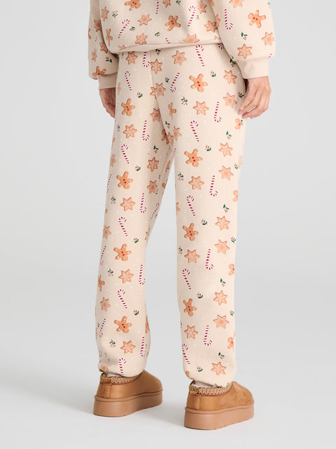 Sinsay Women's Beige Printed Christmas Sweatpant | Sinsay In Lebanon