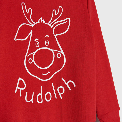 Sinsay Girl's Red Sweatshirt With Rudolph Print | Sinsay In Lebanon