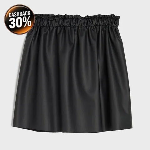 Black skirt on a light gray background