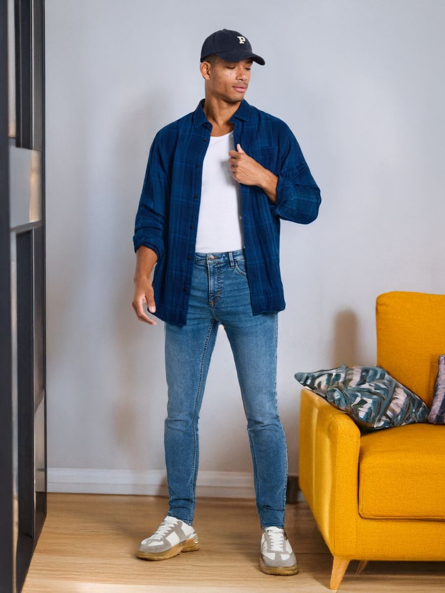 Sinsay Men's Blue Super Skinny Jeans | Sinsay In Lebanon
