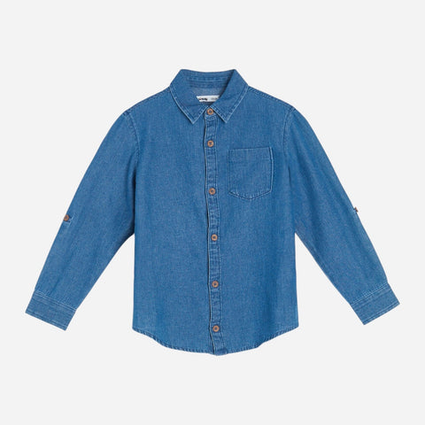 Sinsay Boy's Blue Long Sleeve Denim Shirts | Sinsay In Lebanon