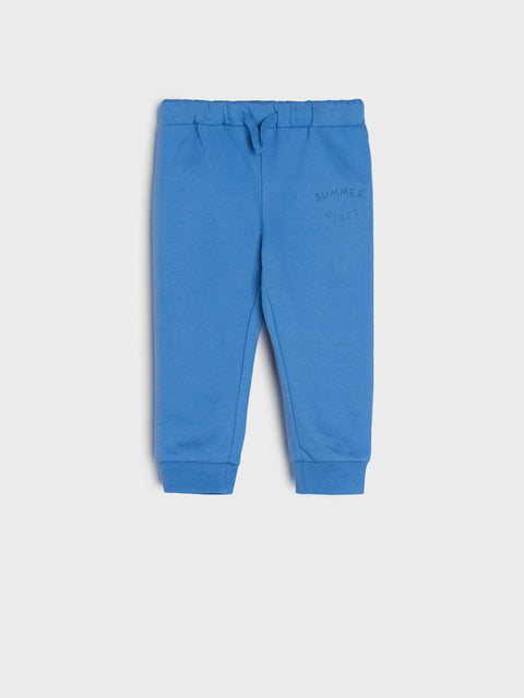 Blue sweatpants on a white background
