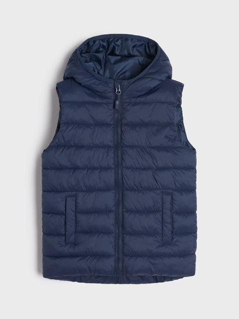 Sinsay Boy's Navy Puffer Hooded Vest|Sinsay In Lebanon