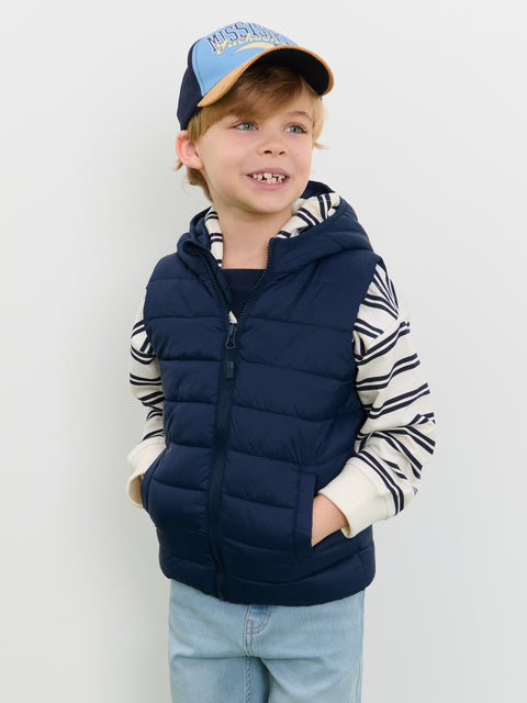 Sinsay Boy's Navy Puffer Hooded Vest|Sinsay In Lebanon
