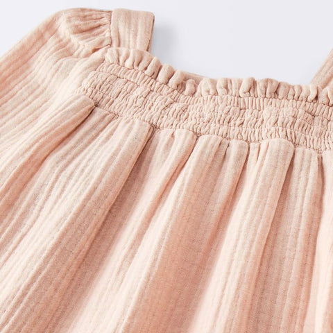 Cloud Island Baby Girl's Peach 2pcs Smocked Dress With Diaper Cover Set | Cloud Island In Lebanon