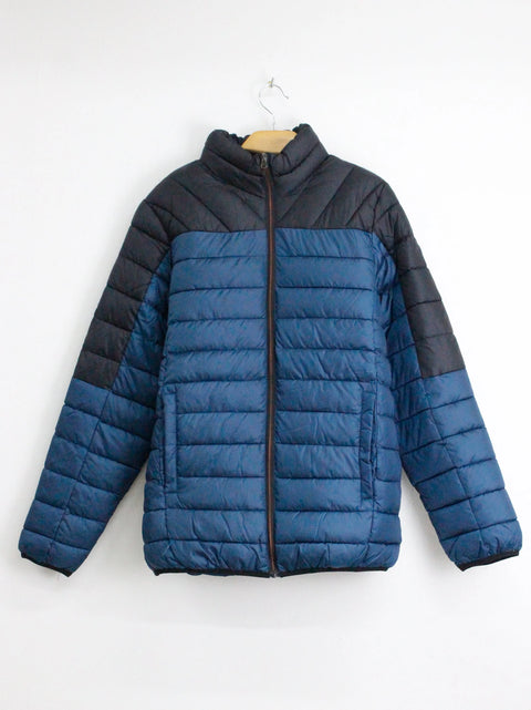 Bass Creek Men's Blue & Black Colorblocked Puffer Jacket | Bass Creek In Lebanon