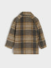 Sinsay Boys Brown & Grey Checked Double-Breasted Coat | Sinsay in Lebanon