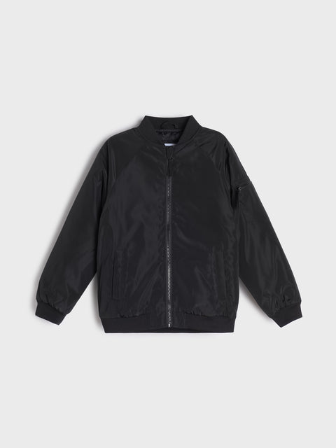 Sinsay Boy's Black Stand Up Collar Bomber Jacket|Sinsay In Lebanon