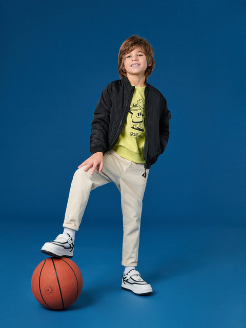 Sinsay Boy's Black Stand Up Collar Bomber Jacket|Sinsay In Lebanon