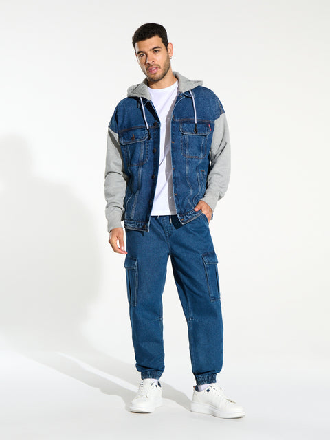 Sinsay Men's Navy Cargo Jogger Jeans | Sinsay In Lebanon