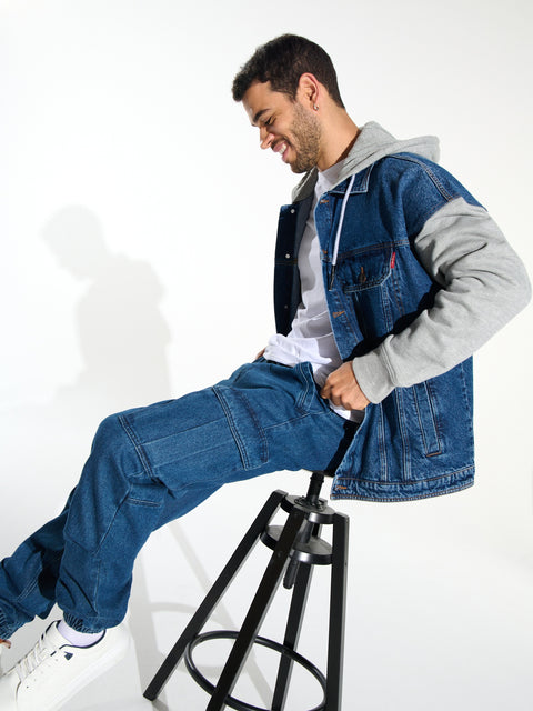 Sinsay Men's Navy Cargo Jogger Jeans | Sinsay In Lebanon