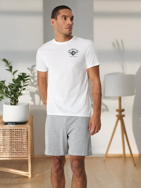 Sinsay Men's Grey/White Two-piece Pajama Set | Sinsay in Lebanon