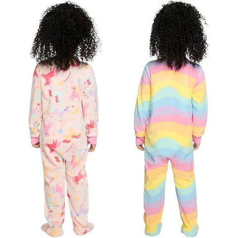 Kids Headquarters Baby Girl's Pink Unicorn 2-pack Footed Blanket Sleeper Overalls |Kids Headquarters In Lebanon