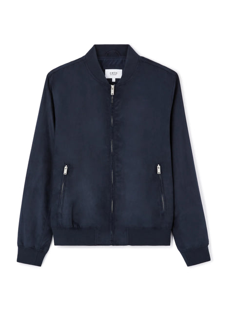 Celio Men's Navy Bomber Collar Jacket | Celio In Lebanon