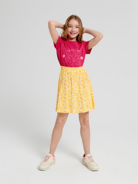 Sinsay Girl's Yellow Floral Skirt | Sinsay In Lebanon