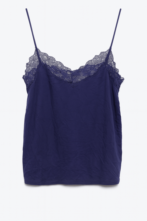 Mango Women's Purple Lace Tank Top | Mango in Lebanon