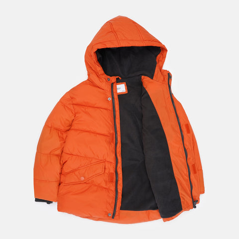 Reserved Boy's Orange Puffer Winter Hooded Jacket |Reserved In Lebanon