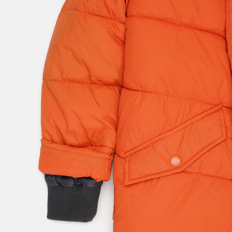 Reserved Boy's Orange Puffer Winter Hooded Jacket |Reserved In Lebanon