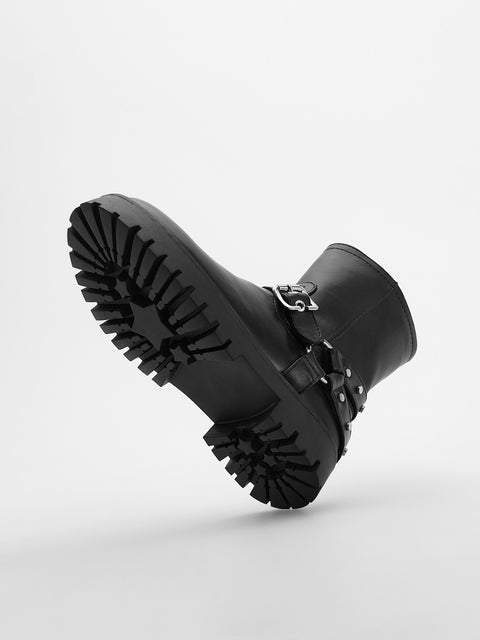Reserved Girl's Black Biker Style Boots | Reserved In Lebanon