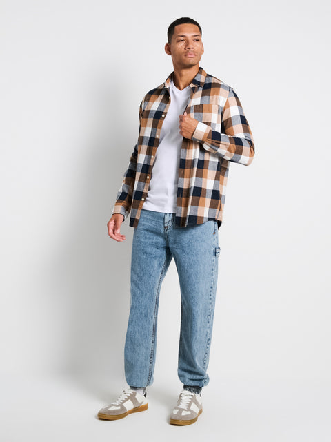 Sinsay Men's Blue Wash Effect Ruched Edges Jogger|Sinsay In Lebanon