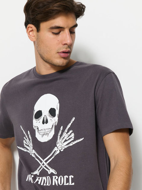 Sinsay Men's Dark Gray & Burgundy Short Pajama Set Of 2 pcs | Sinsay In Lebanon