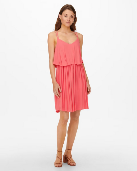 Only  Women's  Coral Strap Layered Dress 11228904 FE343(shr)