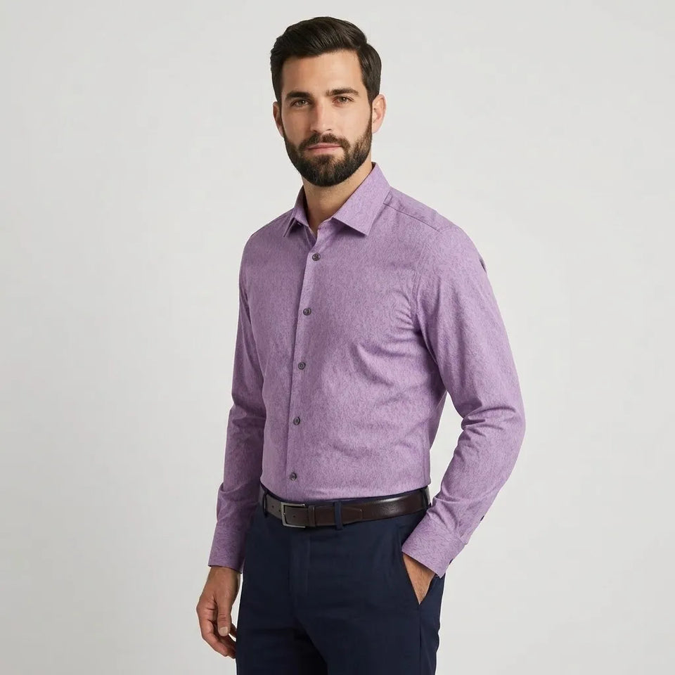 Bar III Men's Purple Long-Sleeve Shirt