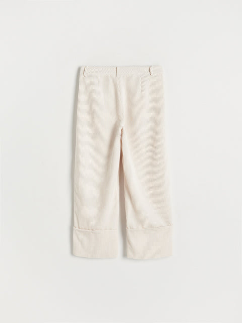 Reserved Girl's Off White High-Waisted Corduroy Pant | Reserved In Lebanon