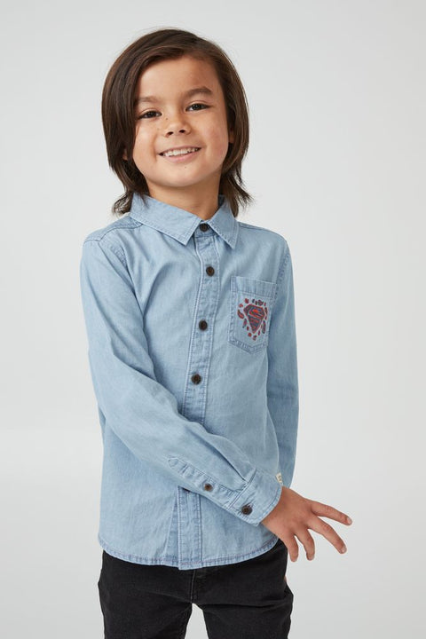 Cotton On Boy's Blue Shirt ABFK550 shr(ft4,lr94)