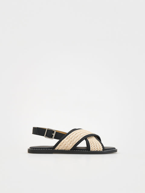 Reserved GIRL's Black Ankle Strap Sandals | Reserved In Lebanon