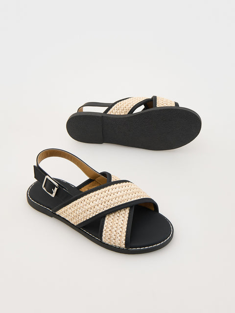 Reserved GIRL's Black Ankle Strap Sandals | Reserved In Lebanon